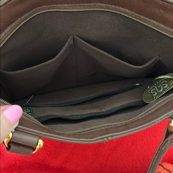 SAS | Bags | Sas Genuine Leather Shoulder Bag Purse Brown  SAS Brown Shoulder Bag with Gold Hardware